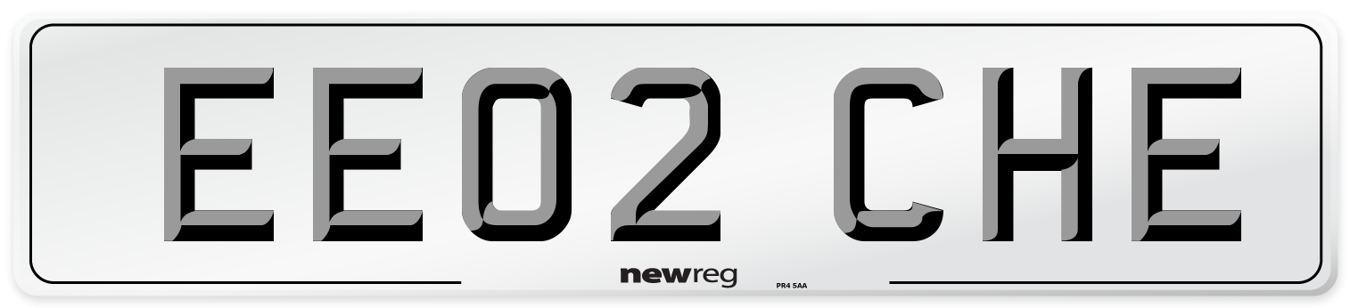 EE02 CHE Number Plate from New Reg